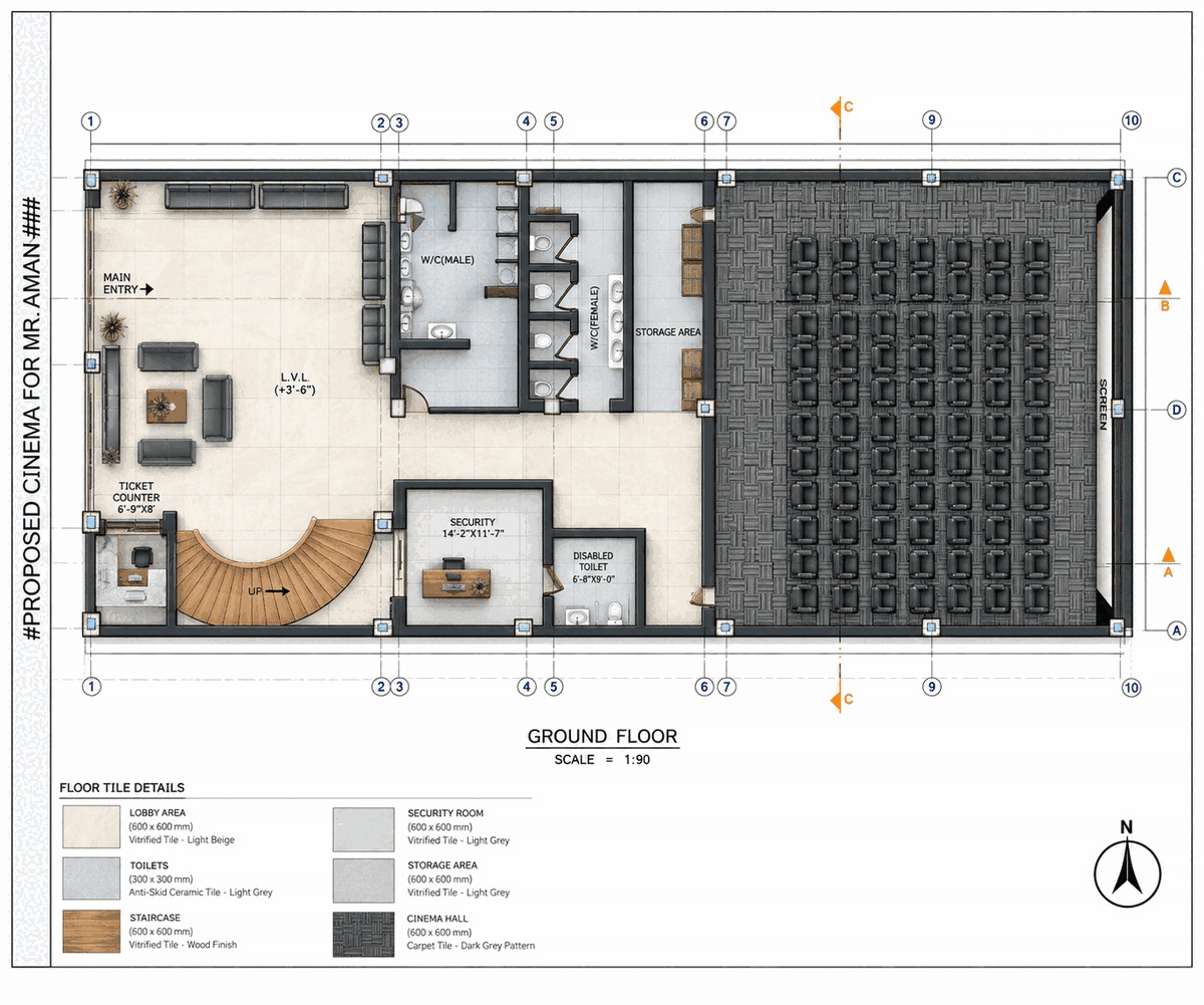 Cinema Hall Plan